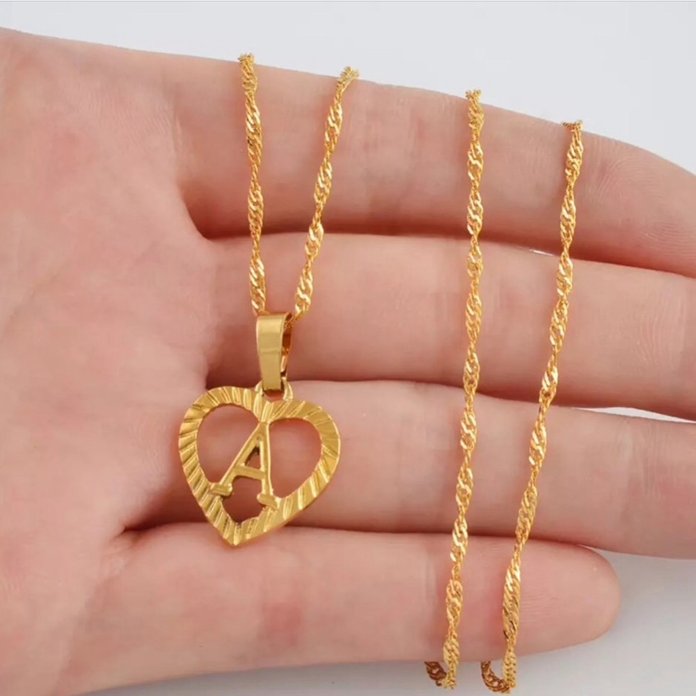 New 18k Gold Plated Heart Necklaces